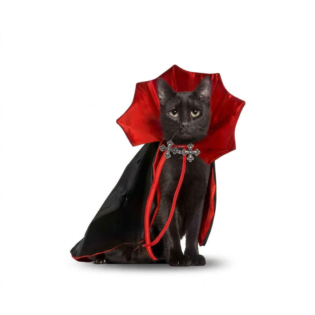 Capa de vampiro ajustable para perros y gatos